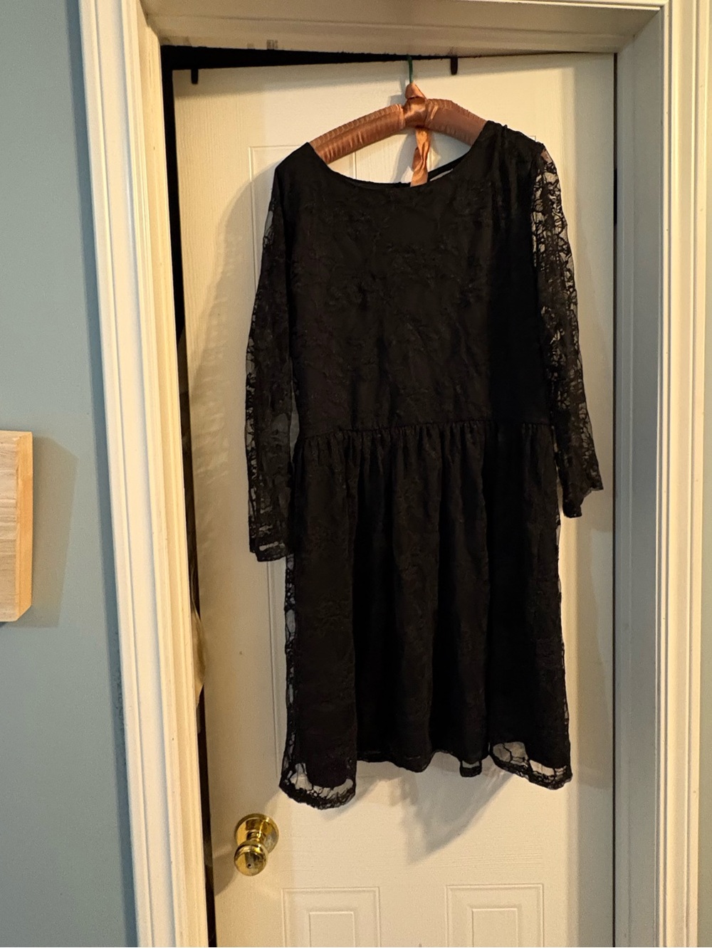 one clothing Black Lace Girl’s Dress